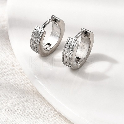 304 Stainless Steel Hoop Earrings EJEW-L302-03D-P-1