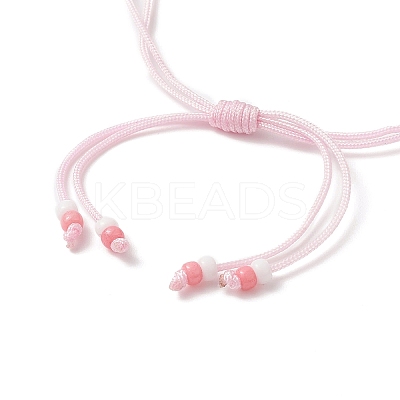 Rhombus Handmade Loom Pattern Glass Seed Braided Bead Bracelets BJEW-MZ00008-1