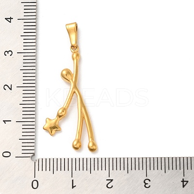 PVD Vacuum Plating 304 Stainless Steel Pendants STAS-M322-23G-1