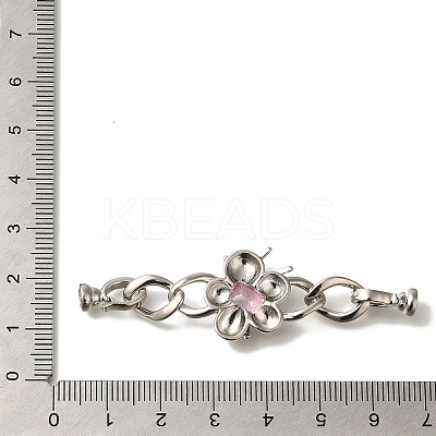 Brass Micro Pave Cubic Zirconia Fold Over Clasps KK-K389-009P-1