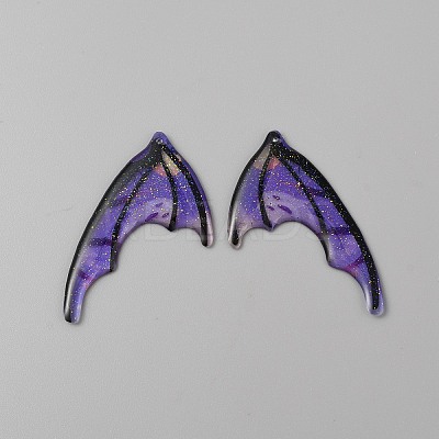 Translucent Resin Glitter Powder Pendants X1-RESI-TAC0018-18I-1
