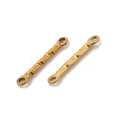 304 Stainless Steel Textured Bar Links Connector Charms STAS-A134-01J-G-1