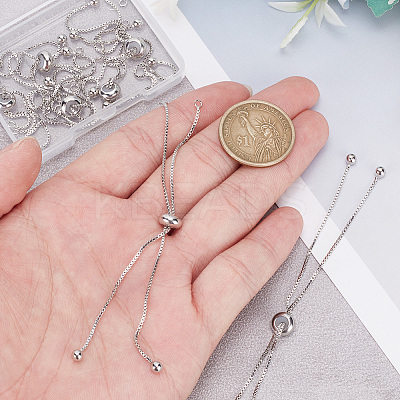 12Pcs Rack Plating Brass Chain Link Bracelet Making KK-HY0003-57P-1