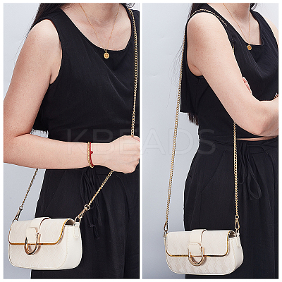 8Pcs 4 Colors Zinc Alloy Curb Chain Purse Chains FIND-GA0007-17-1