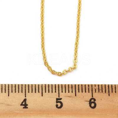 Brass Rolo Chains Necklaces for Women NJEW-D302-45G-1