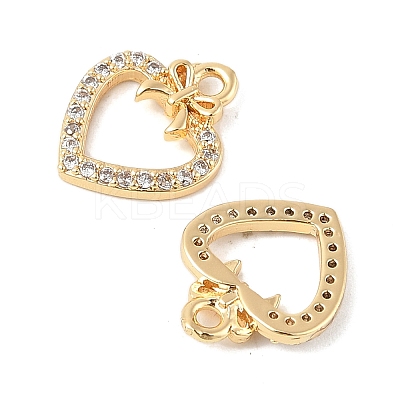 Brass Micro Pave Cubic Zirconia Pendants KK-R219-04G-1