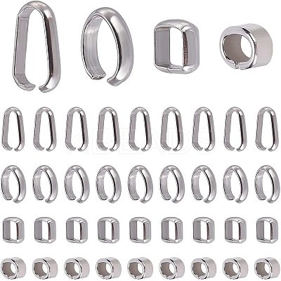 200Pcs 4 Style 304 Stainless Steel Open Quick Link Connectors STAS-PH0001-40-1