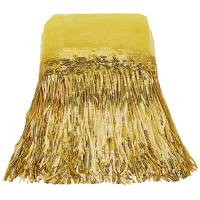 Polyester Tassel Lace Ribbon OCOR-WH0070-175E-1