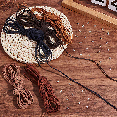 5Pcs 5 Colors Flat Faux Suede Cord LW-CY0001-01-1