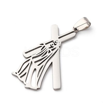 201 Stainless Steel Pendants STAS-V013-15P-1