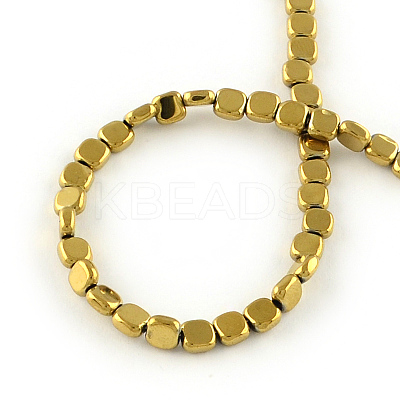 Electroplated Non-magnetic Synthetic Hematite Beads Strands G-R259-51G-1