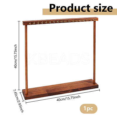Wooden Necklace Organizer Display Stands ODIS-WH0331-20B-1
