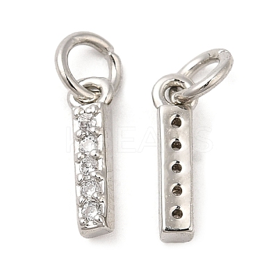Brass Micro Pave Grade AAA Cubic Zirconia Charms LS-ZIRC-P067-11P-I-NR-1