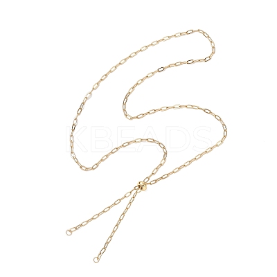 2.5MM 304 Stainless Steel Paperclip Chain Slider Necklace Making AJEW-JB01409-1