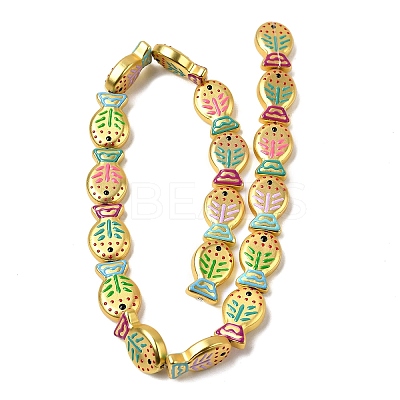 Baking Paint Glass Enamel Beads GLAA-B035-01-1