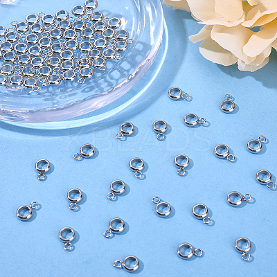 100Pcs 201 Stainless Steel Tube Bails STAS-SC0010-75-1