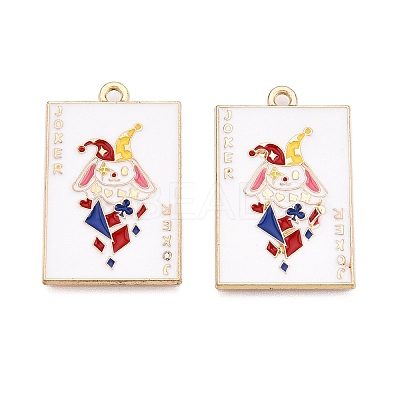 Rack Plating Alloy Enamel Pendants LS-ENAM-N056-392D-KCG-1