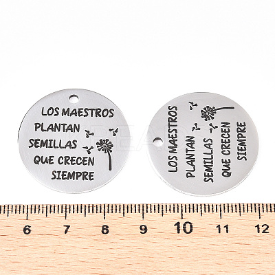 Non-Tarnish 201 Stainless Steel Pendants STAS-T064-38P-31-1