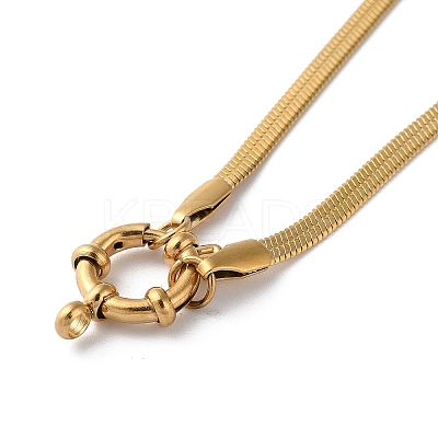 316 Surgical Stainless Steel Ring Pendant Necklaces NJEW-D059-01A-G-1