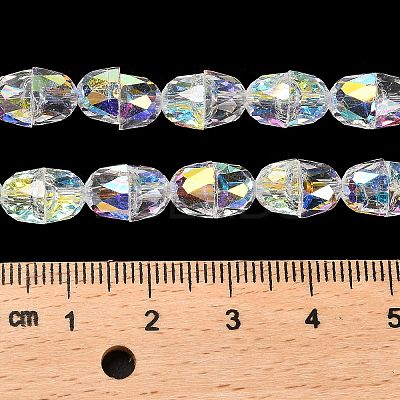 Electroplate Glass Beads Strands EGLA-D030-04B-1