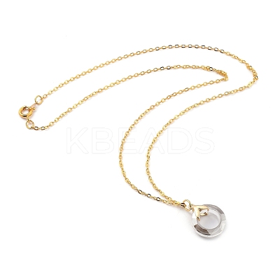 Glass Pendant Necklaces X-NJEW-JN03039-01-1