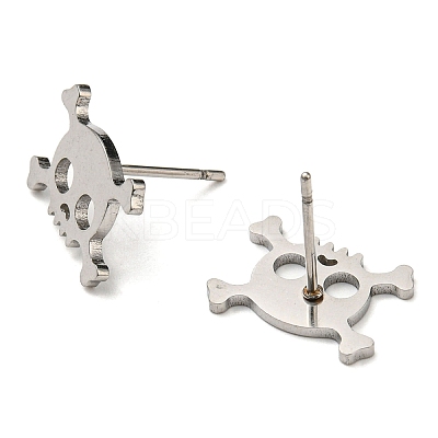 Non-Tarnish 304 Stainless Steel Stud Earrings EJEW-F322-01P-1