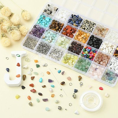 DIY Mixed Stone Bracelet Making Kit DIY-FS0003-38-1
