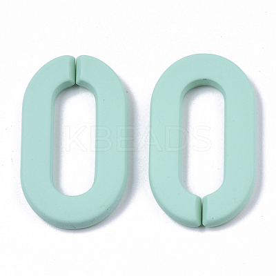 Opaque Spray Painted Acrylic Linking Rings X-OACR-N009-002A-A04-1