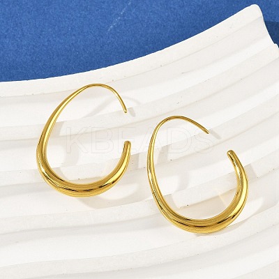 304 Stainless Steel Teardrop Dangle Earrings EJEW-S272-05G-1