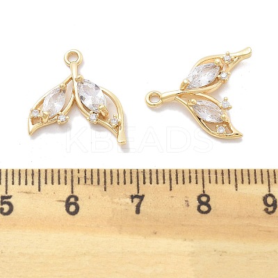 Brass Micro Pave Cubic Zirconia Pendants KK-B134-39G-1