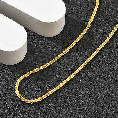 Brass Sterling Silver Chains Necklaces for Women NJEW-D302-25G-1