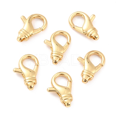 Brass Lobster Claw Clasps KK-D065-03G-1