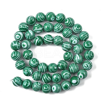 1 Strand Synthetic Malachite Dyed Beads Strands G-YW0002-64I-1