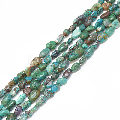 Natural Chrysocolla Beads Strands X-G-S301-48-1
