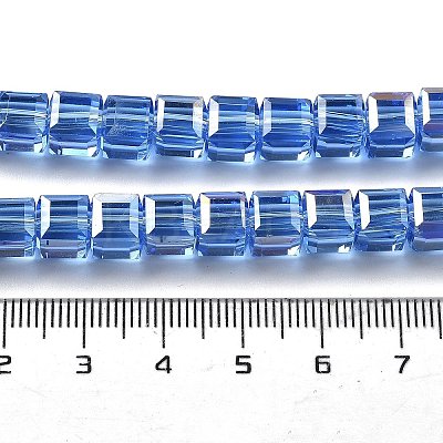 Electroplate Glass Beads Strands EGLA-H108-01A-AB05-1