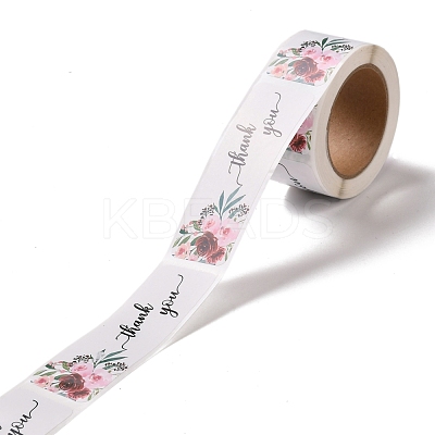 Flower Pattern Paper Gift Tag Stickers DIY-C011-02A-1
