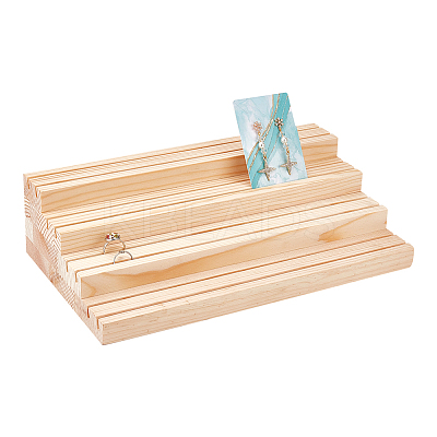 4-Tier Wood Jewelry Display Stands ODIS-WH0017-070-1