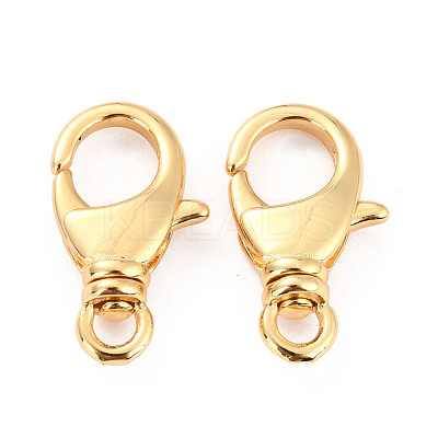 Brass Lobster Claw Clasps KK-D065-01G-1