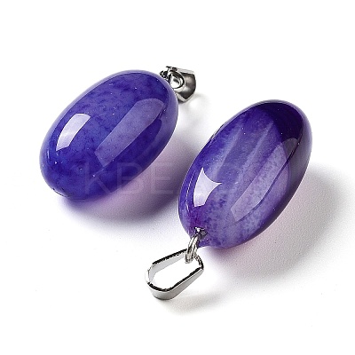 Natural Agate Dyed Pendants G-Q016-03D-1