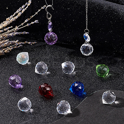 Teardrop Transparent K9 Glass Pendants GLAA-SP0001-22-1