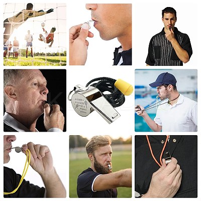 Tarnish Resistant 304 Stainless Steel Whistles DIY-WH0344-030-1