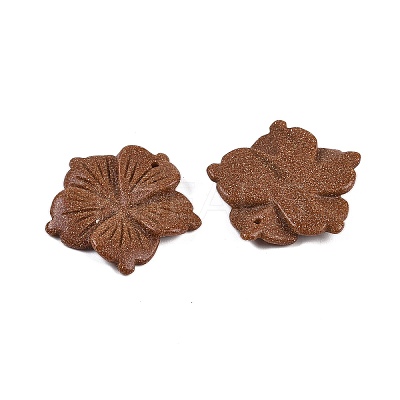 Synthetic Goldstone Carved Pendants G-B097-01A-02-1