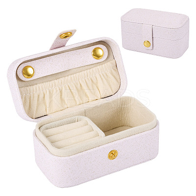 1Pc PU Imitation Leather Jewelry Box LBOX-TA0001-01A-1