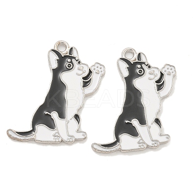 Rack Plating Alloy Enamel Pendants ENAM-Z014-01P-06-1