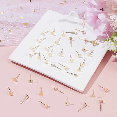 200Pcs 304 Stainless Steel Stud Earrings Findings STAS-ME0001-48-1