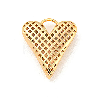 Valentine's Day Hollow Brass Pendants KK-P255-03G-1