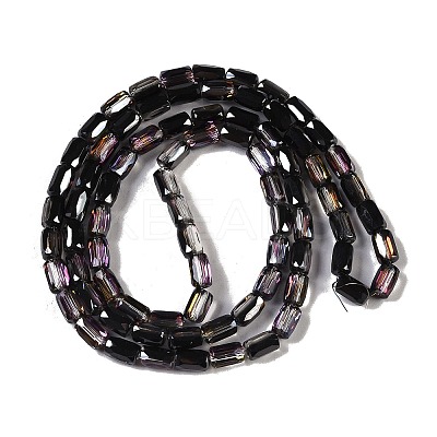 Electroplate Glass Beads Strands GLAA-Q101-02A-HP04-1