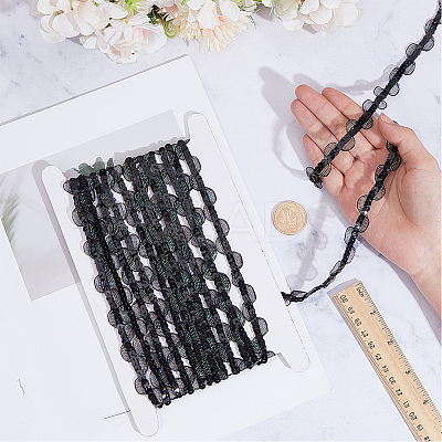 7.5 Yards Polyester Lace Ribbons SRIB-CY0001-46A-1