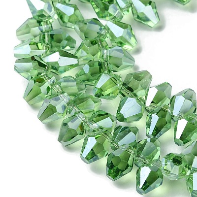 Transparent Electroplate Glass Beads Strands GLAA-K064-06A-HR03-1