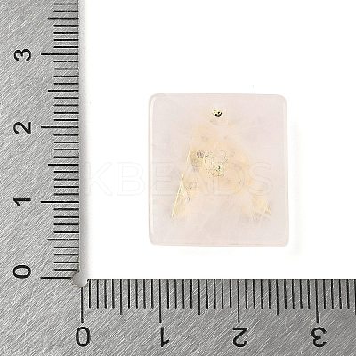 Natural Rose Quartz Pendants G-P585-05G-02-1